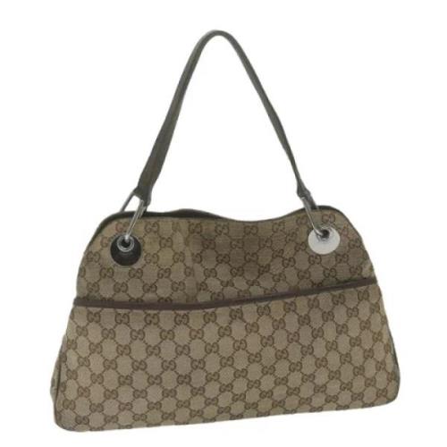 Gucci Vintage Pre-owned Canvas totevskor Beige, Dam