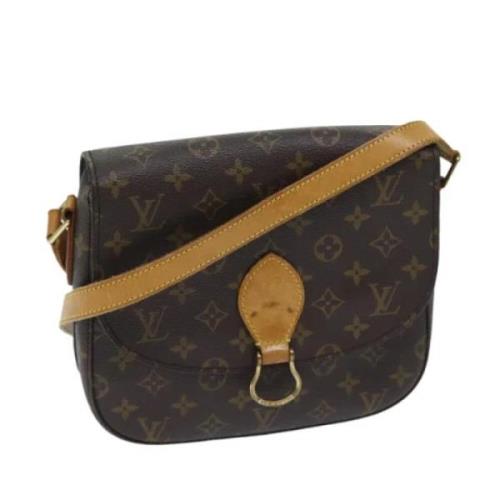 Louis Vuitton Vintage Pre-owned Canvas axelremsvskor Brown, Dam