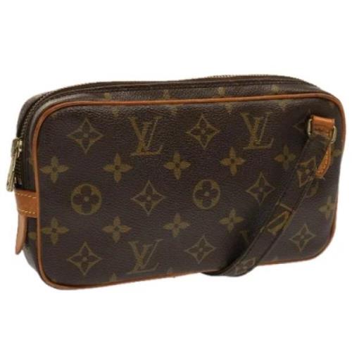 Louis Vuitton Vintage Pre-owned Canvas axelremsvskor Brown, Dam