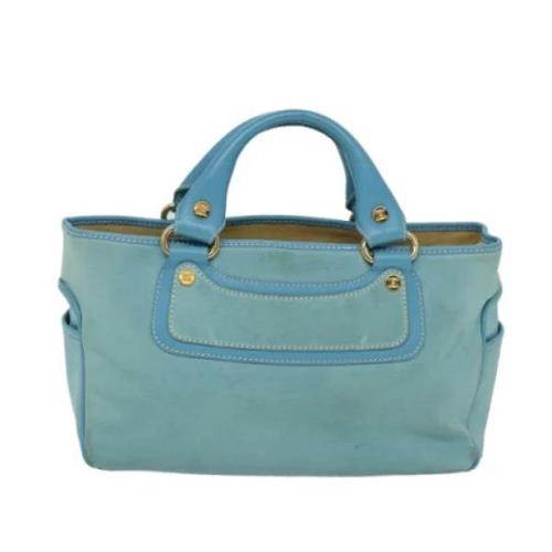 Celine Vintage Pre-owned Mocka handvskor Blue, Dam