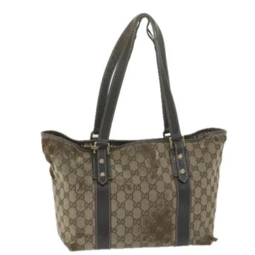 Gucci Vintage Pre-owned Canvas totevskor Beige, Dam