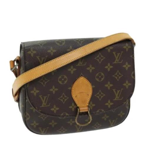 Louis Vuitton Vintage Pre-owned Canvas axelremsvskor Brown, Dam