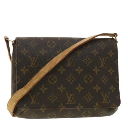 Louis Vuitton Vintage Pre-owned Canvas axelremsvskor Brown, Dam