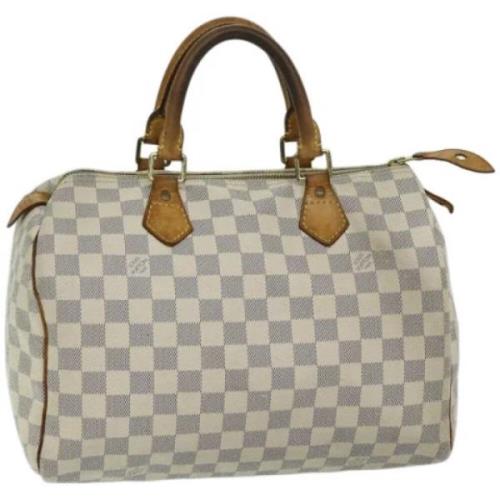 Louis Vuitton Vintage Pre-owned Canvas handvskor White, Dam