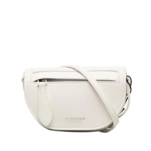 Burberry Vintage Pre-owned Laeder crossbodyvskor White, Dam