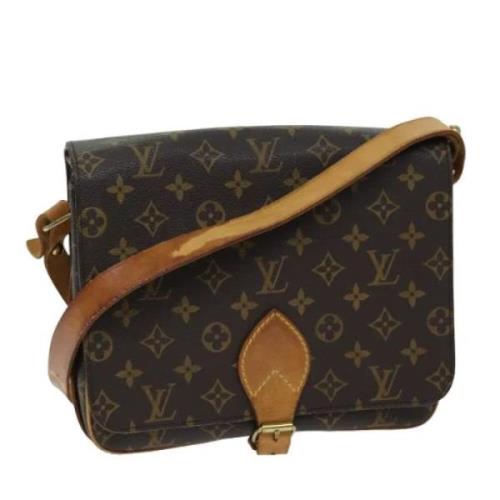 Louis Vuitton Vintage Pre-owned Canvas axelremsvskor Brown, Dam