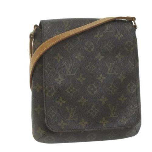 Louis Vuitton Vintage Pre-owned Canvas axelremsvskor Brown, Dam