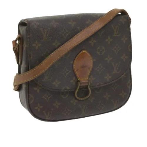 Louis Vuitton Vintage Pre-owned Canvas axelremsvskor Brown, Dam