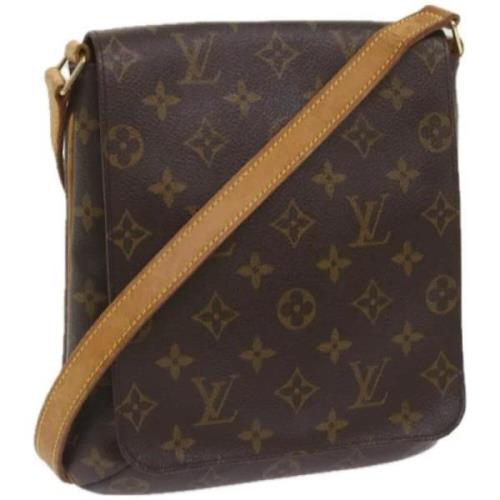 Louis Vuitton Vintage Pre-owned Canvas axelremsvskor Brown, Dam