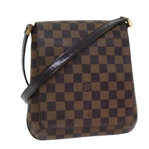 Louis Vuitton Vintage Pre-owned Canvas axelremsvskor Brown, Dam