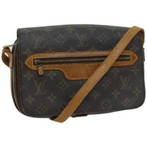 Louis Vuitton Vintage Pre-owned Canvas axelremsvskor Brown, Dam