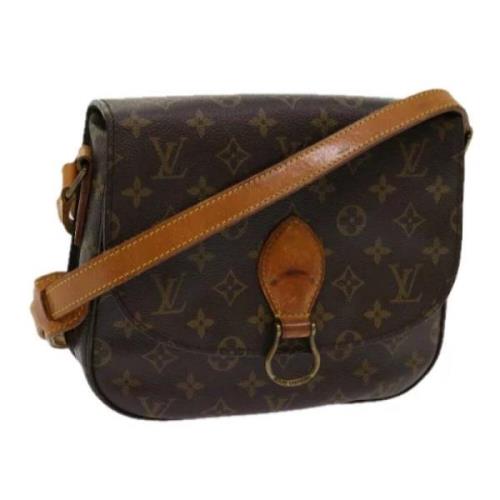 Louis Vuitton Vintage Pre-owned Canvas axelremsvskor Brown, Dam