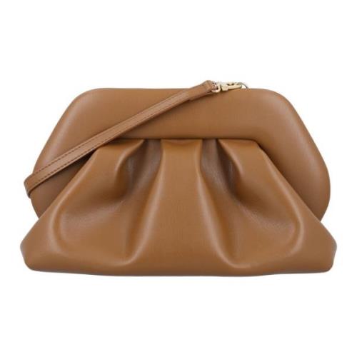 THEMOIRè Karamell Vegan Fabric Clutch Handväska Brown, Dam