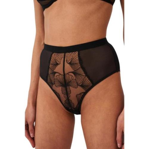 Undress Code Adore Set Svart Mesh Broderi Trosor Black, Dam