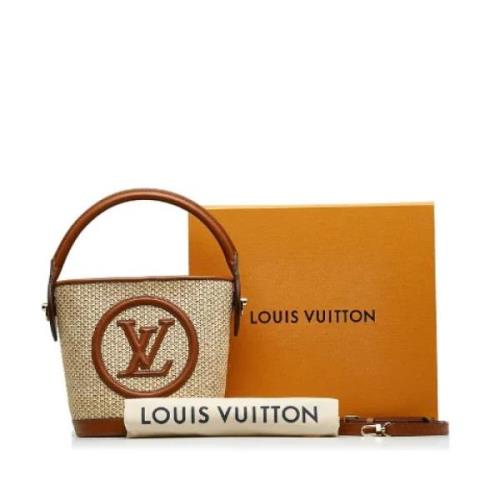 Louis Vuitton Vintage Pre-owned Raffia handvskor Brown, Dam