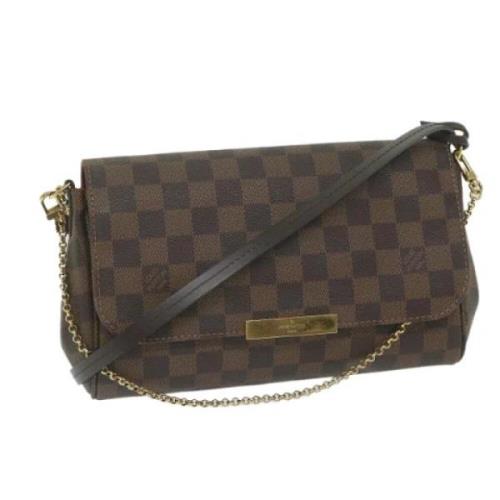 Louis Vuitton Vintage Pre-owned Canvas axelremsvskor Brown, Dam