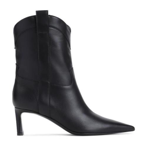 Sergio Rossi Elegant Svart Ankel Bootie 60 Black, Dam