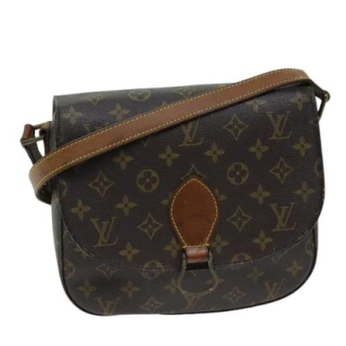 Louis Vuitton Vintage Pre-owned Canvas axelremsvskor Brown, Dam