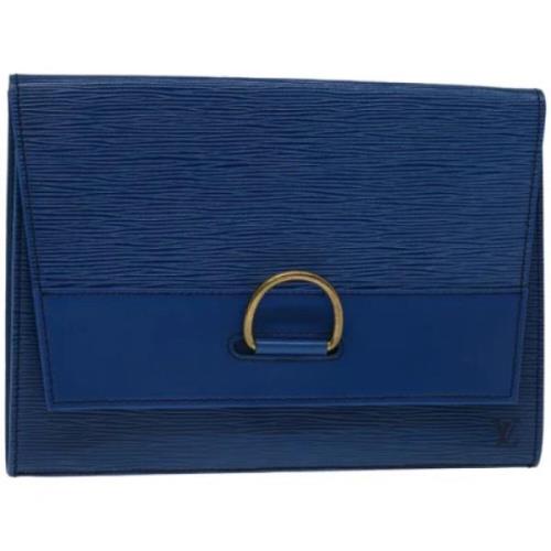 Louis Vuitton Vintage Pre-owned Laeder kuvertvskor Blue, Dam