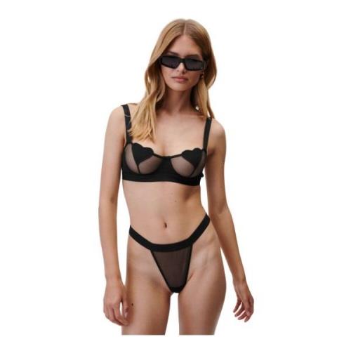 Undress Code Svart Hjärta Thong Black, Dam