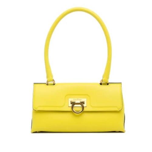 Salvatore Ferragamo Pre-owned Pre-owned Laeder handvskor Yellow, Dam