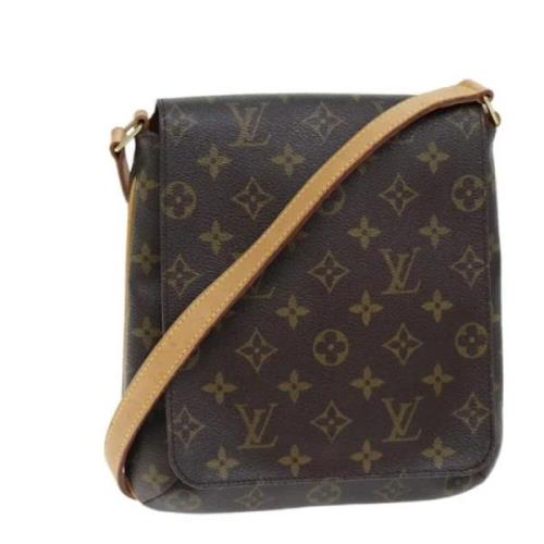 Louis Vuitton Vintage Pre-owned Canvas axelremsvskor Brown, Dam