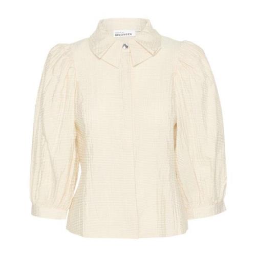 Karen by Simonsen Frosty Blouse med Feminin Silhuett Beige, Dam