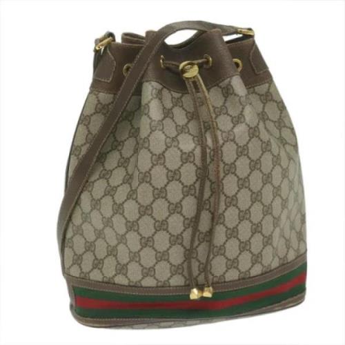 Gucci Vintage Pre-owned Canvas gucci-vskor Beige, Dam