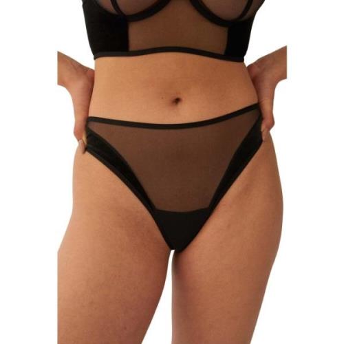 Undress Code Velvet Mesh Trosa Black, Dam