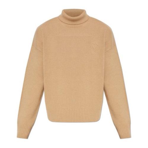 Ami Paris Ull Turtleneck Beige, Herr