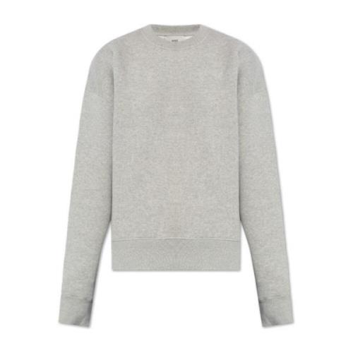 Ami Paris Sweatshirt med logotyp Gray, Dam