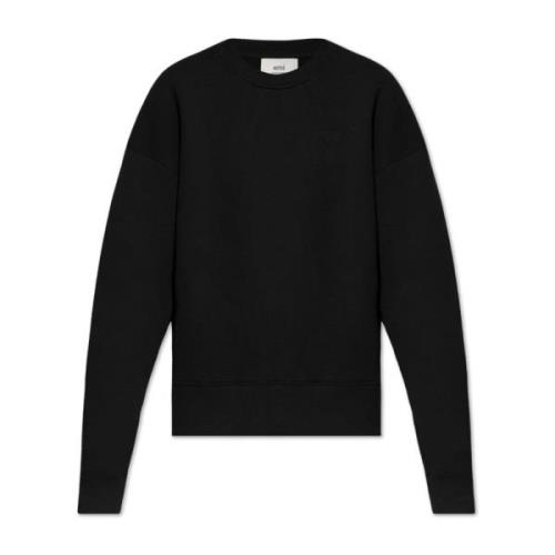 Ami Paris Sweatshirt med logotyp Black, Dam