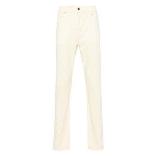 7 For All Mankind Slimmy Tapered Byxor Beige, Herr