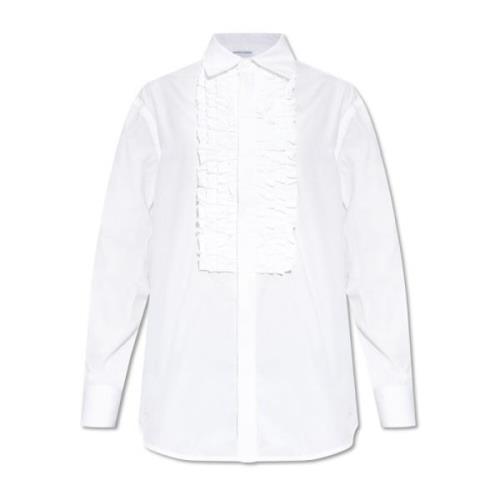 Bottega Veneta Ruffled Skjorta White, Dam