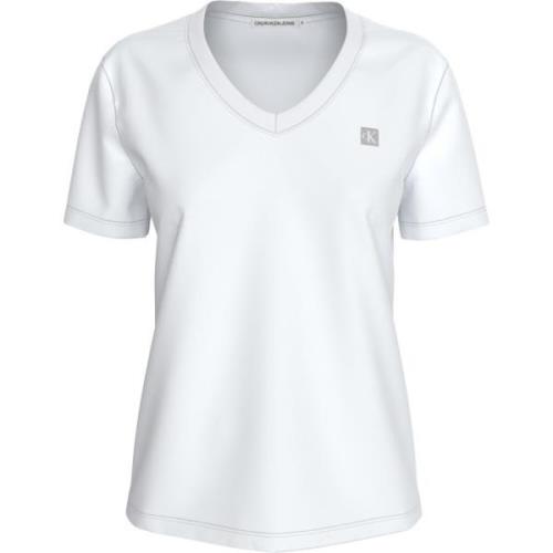 Calvin Klein Vita T-shirts och Polos Klassisk Passform White, Dam