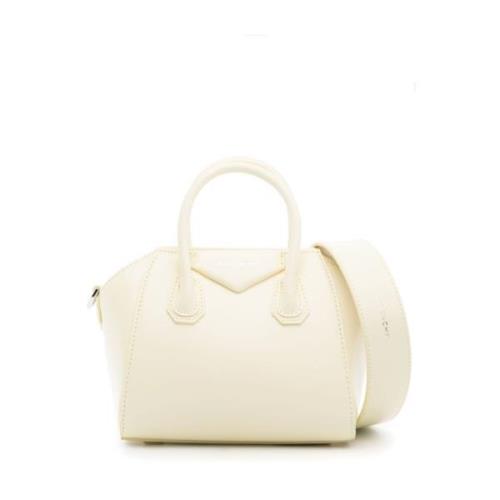 Givenchy Krämig Slätläder Axelväska Beige, Dam