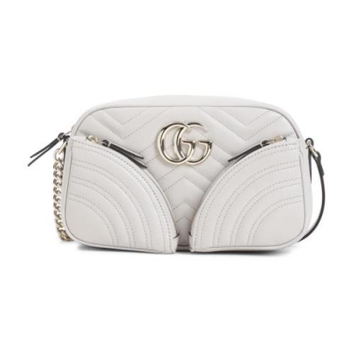 Gucci Marmont 2.0 GG Axelväska White, Dam