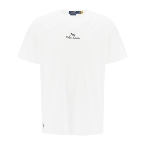 Polo Ralph Lauren Signatur Broderad T-shirt White, Herr