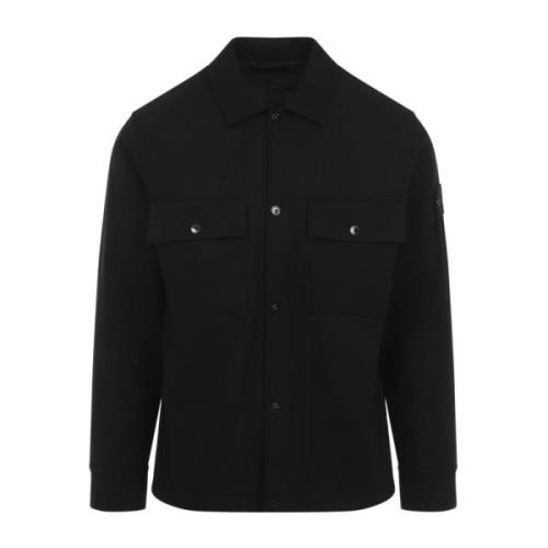 Stone Island Svart Overshirt Ghost Black, Herr