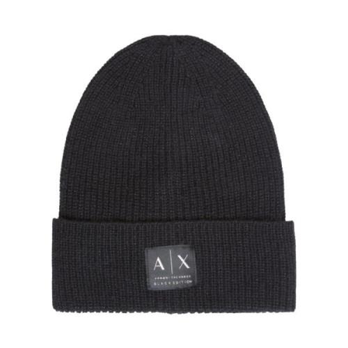 Armani Exchange Vinter Basic Hatt Svart Black, Dam