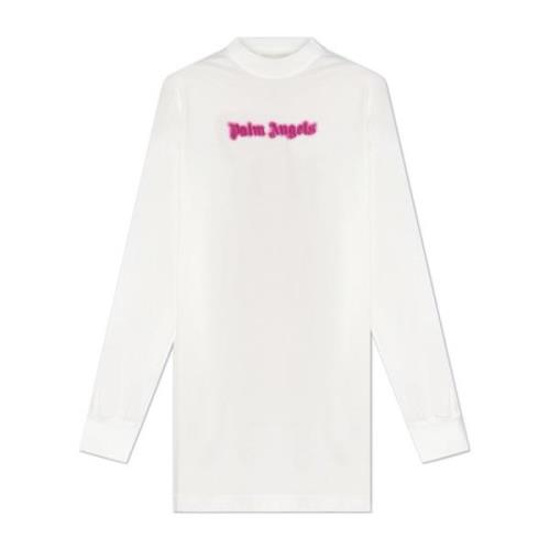 Palm Angels Klänning med Logo White, Dam