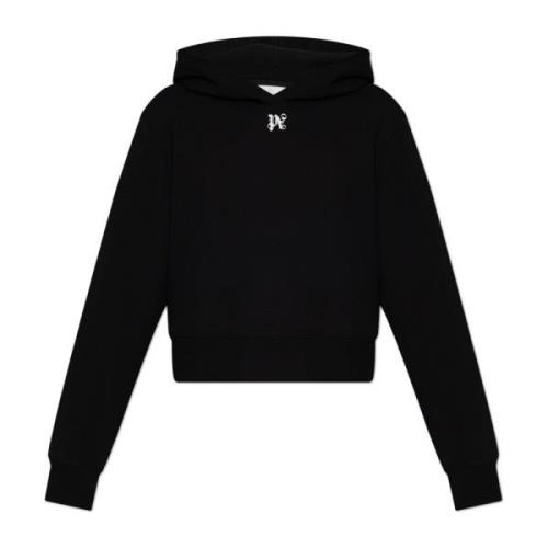 Palm Angels Sweatshirt med Logo Black, Dam