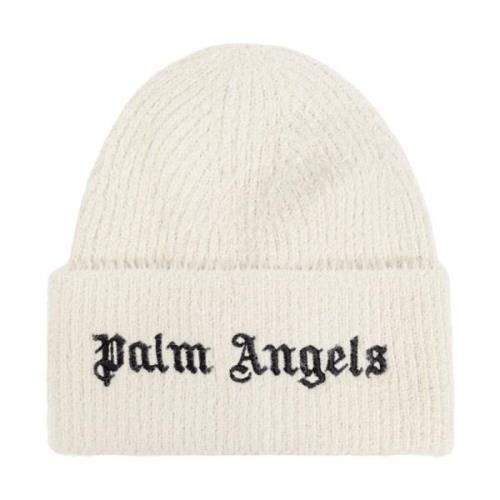 Palm Angels Keps med broderad logotyp Beige, Dam