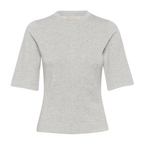 InWear Melange Tshirt Top Granit Gray, Dam