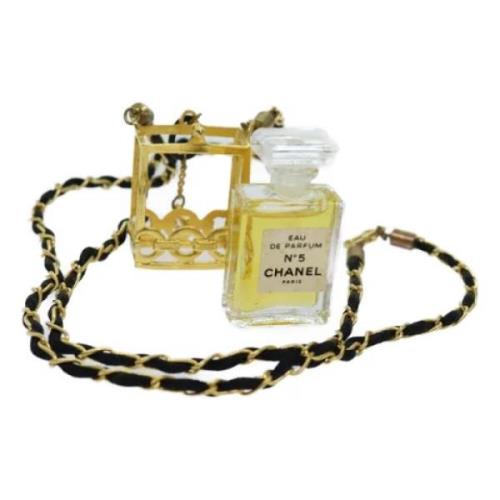 Chanel Vintage Pre-owned Metall halsband Yellow, Dam