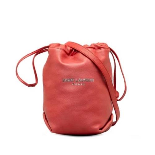 Yves Saint Laurent Vintage Pre-owned Laeder crossbodyvskor Red, Dam