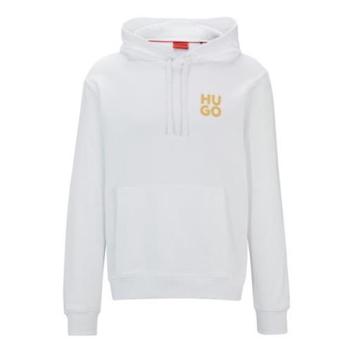 Hugo Boss Snygg Hoodie för Män White, Herr