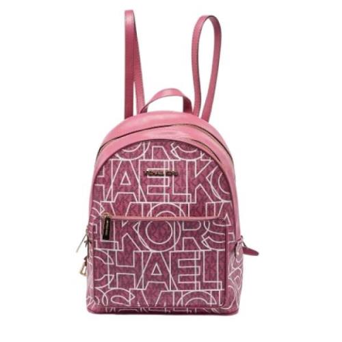 Michael Kors Pre-owned Pre-owned Belagd canvas ryggsckar Pink, Dam