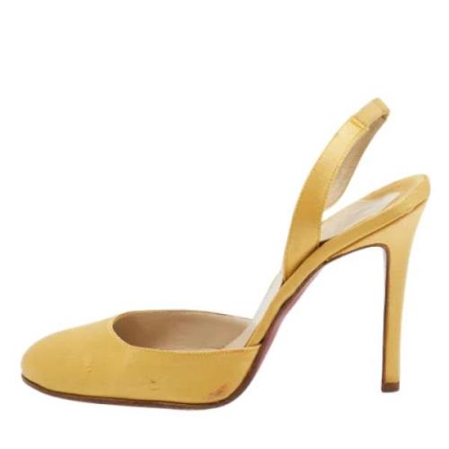 Christian Louboutin Pre-owned Pre-owned Satin klackskor Yellow, Dam