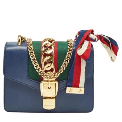 Gucci Vintage Pre-owned Tyg gucci-vskor Blue, Dam